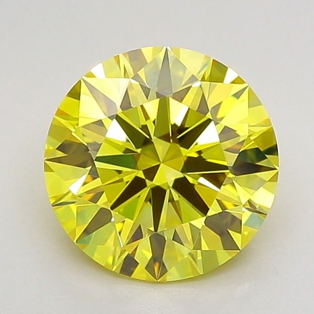 Ideal Loose Diamond - ROUND 2.08ct Fancy Vivid Yellow IF: Ideal Loose Diamond - ROUND 2.08ct Fancy Vivid Yellow IF Source: This is a real non-mined Diamond that has been grown in a lab Shape: ROUND Carats: 2.08 Color: Fancy Vivid Yellow Certification: IGI