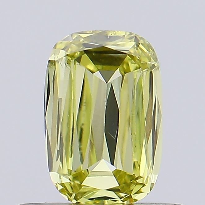 Loose Diamond - CUSHION BRILLIANT 0.39ct Fancy Vivid Yellow SI1: Loose Diamond - CUSHION BRILLIANT 0.39ct Fancy Vivid Yellow SI1 Source: This is a real non-mined Diamond that has been grown in a lab Shape: CUSHION BRILLIANT Carats: 0.39 Color: Fancy Vivid Yellow Ce