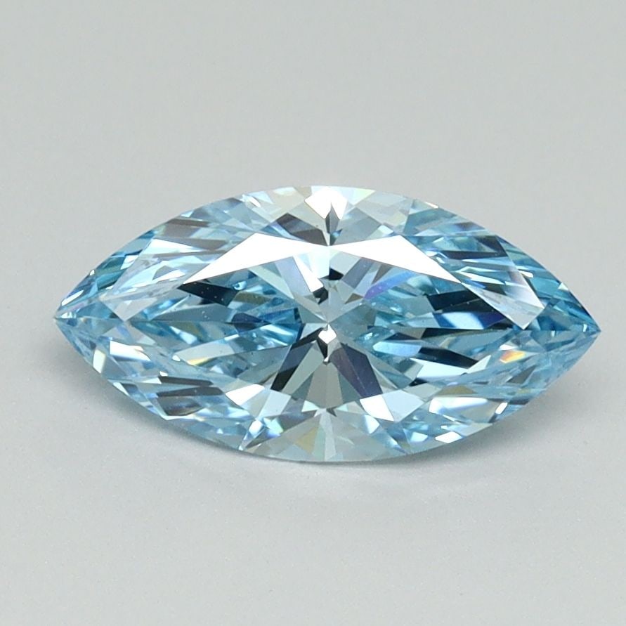 Loose Diamond - MARQUISE 1.04ct Fancy Vivid Blue VS1: Loose Diamond - MARQUISE 1.04ct Fancy Vivid Blue VS1 Source: This is a real non-mined Diamond that has been grown in a lab Shape: MARQUISE Carats: 1.04 Color: Fancy Vivid Blue Certification: IGI Video