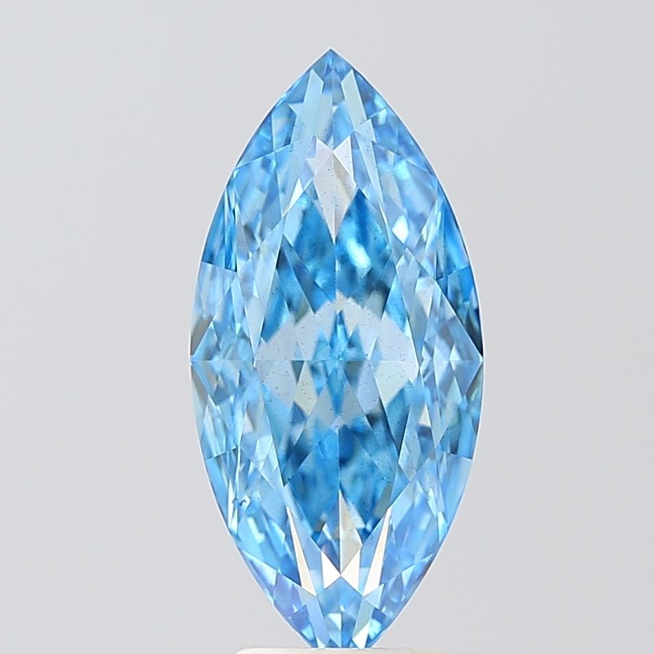 Loose Diamond - MARQUISE 4.05ct Fancy Vivid Blue SI1: Loose Diamond - MARQUISE 4.05ct Fancy Vivid Blue SI1 Source: This is a real non-mined Diamond that has been grown in a lab Shape: MARQUISE Carats: 4.05 Color: Fancy Vivid Blue Certification: IGI The D
