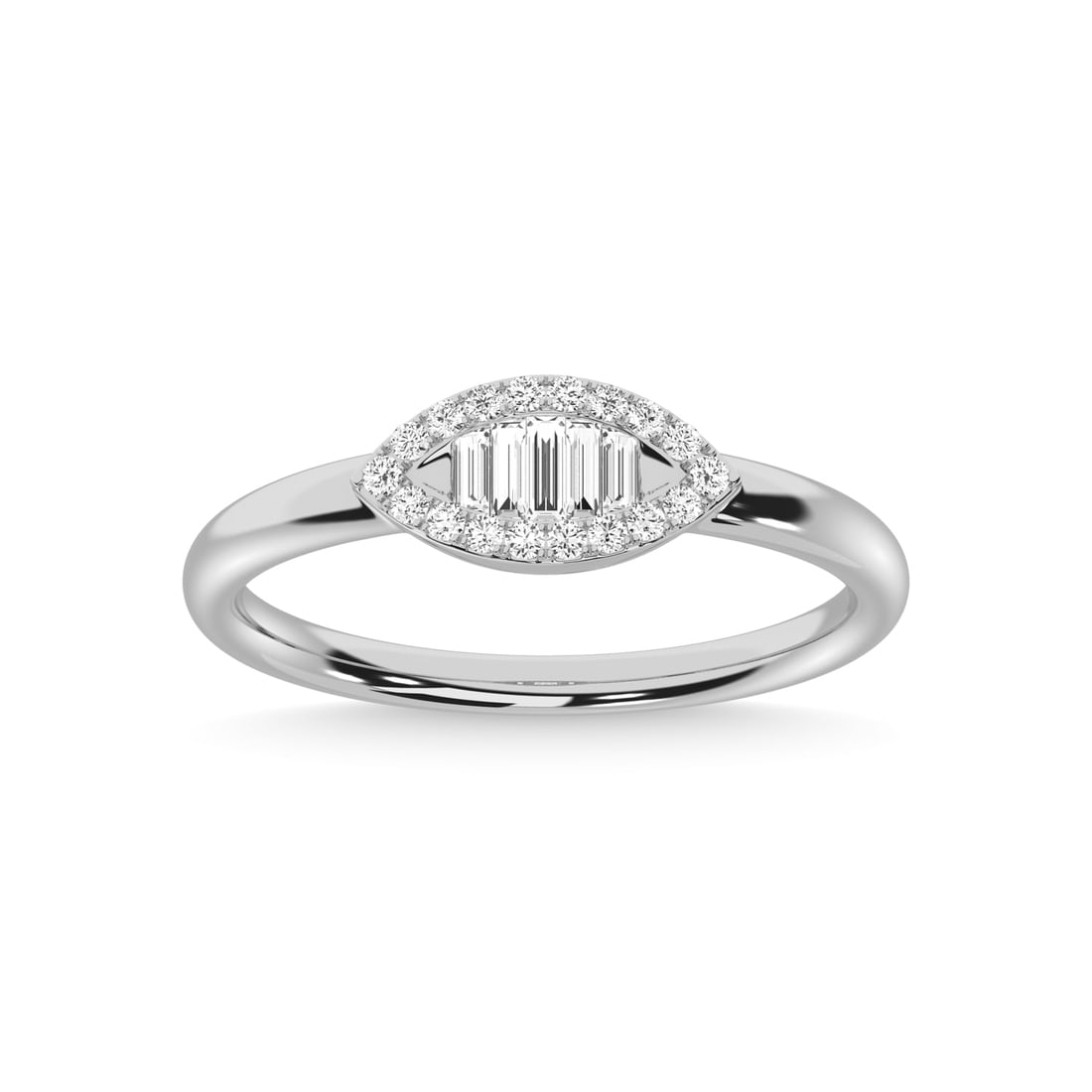 14K White Gold Diamond 1/5 Ct.Tw. Fashion Ring (1 of 4)