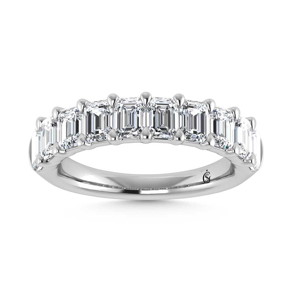 14K White Gold Lab Grown Diamond 2 Ct.Tw. Wedding Band: 14K White Gold Lab Grown Diamond 2 Ct.Tw. Wedding Band 14K White Gold Lab Grown Diamond 2 Ct.Tw. Wedding Band 14k White Gold Stone Color: D-f Stone Clarity: Vs Each ring is presented in standard size