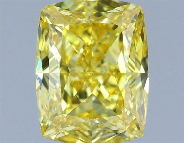 Loose Diamond - CUSHION MODIFIED 1.64ct Fancy Vivid Yellow VVS2: Loose Diamond - CUSHION MODIFIED 1.64ct Fancy Vivid Yellow VVS2 Source: This is a real non-mined Diamond that has been grown in a lab Shape: CUSHION MODIFIED Carats: 1.64 Color: Fancy Vivid Yellow Cer