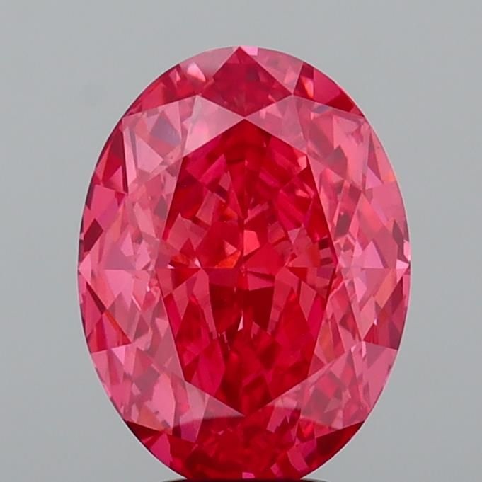 Loose Diamond - OVAL 6.22ct Fancy Vivid Red VS2: Loose Diamond - OVAL 6.22ct Fancy Vivid Red VS2 Source: This is a real non-mined Diamond that has been grown in a lab Shape: OVAL Carats: 6.22 Color: Fancy Vivid Red Certification: IGI Video:
