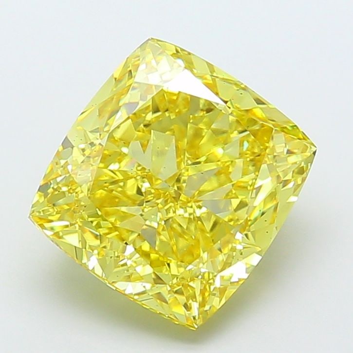 Loose Diamond - CUSHION MODIFIED 10.01ct Fancy Vivid Yellow VS2: Loose Diamond - CUSHION MODIFIED 10.01ct Fancy Vivid Yellow VS2 Source: This is a real non-mined Diamond that has been grown in a lab Shape: CUSHION MODIFIED Carats: 10.01 Color: Fancy Vivid Yellow Ce