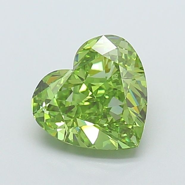 Loose Diamond - HEART 2.6ct Fancy Vivid Green VS1: Loose Diamond - HEART 2.6ct Fancy Vivid Green VS1 Source: This is a real non-mined Diamond that has been grown in a lab Shape: HEART Carats: 2.6 Color: Fancy Vivid Green Certification: IGI Video: