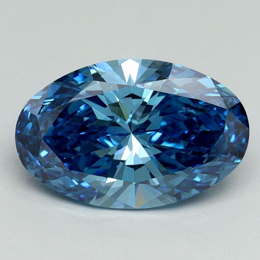 Loose Diamond - OVAL 2.0ct Fancy Vivid Blue VS1: Loose Diamond - OVAL 2.0ct Fancy Vivid Blue VS1 Source: This is a real non-mined Diamond that has been grown in a lab Shape: OVAL Carats: 2.0 Color: Fancy Vivid Blue Certification: IGI Video: