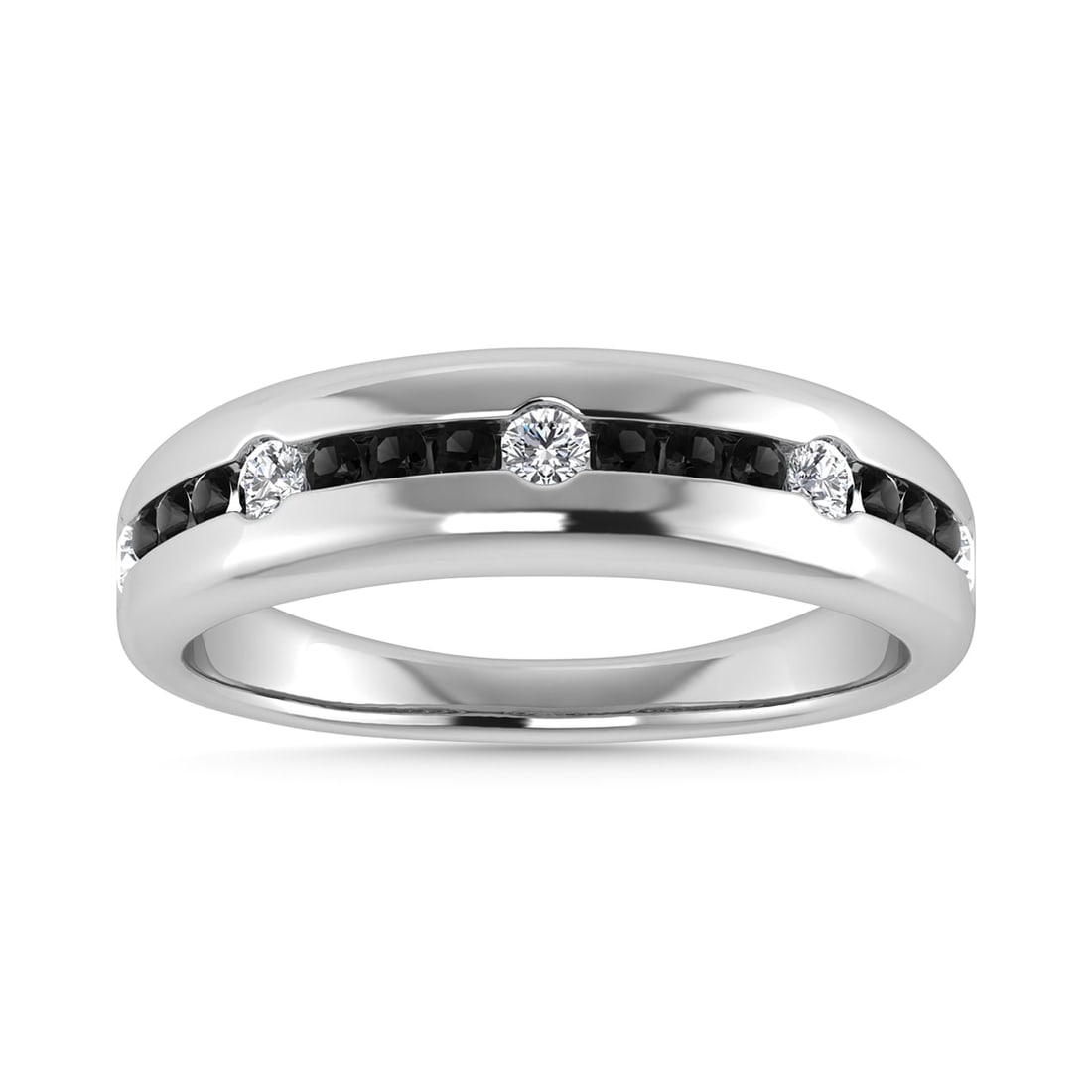 Diamond 1/2 Ct.Tw. Wedding Band in 14K White Gold: Diamond 1/2 Ct.Tw. Wedding Band in 14K White Gold 14k White Gold Stone Color: G-h Stone Clarity: Si2 Each ring is presented in standard size 6.5. Complimentary resizing is available between sizes 510