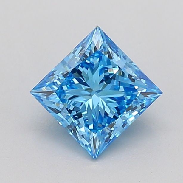 Loose Diamond - PRINCESS 0.9ct Fancy Vivid Blue VS2: Loose Diamond - PRINCESS 0.9ct Fancy Vivid Blue VS2 Source: This is a real non-mined Diamond that has been grown in a lab Shape: PRINCESS Carats: 0.9 Color: Fancy Vivid Blue Certification: IGI