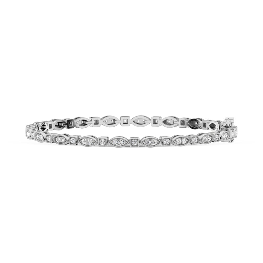 10K White Gold Diamond 1 Ct.Tw. Fashion Bracelet: 10K White Gold Diamond 1 Ct.Tw. Fashion Bracelet 10k White Gold Stone Color: G-h Stone Clarity: I1 This item may take 2-5 weeks for shipping. The Diamond Depot Guarantee: All items in this auction are