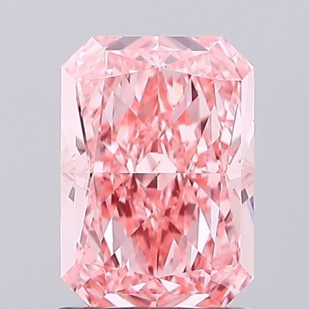 Loose Diamond - RADIANT 1.55ct Fancy Vivid Pink VS1: Loose Diamond - RADIANT 1.55ct Fancy Vivid Pink VS1 Source: This is a real non-mined Diamond that has been grown in a lab Shape: RADIANT Carats: 1.55 Color: Fancy Vivid Pink Certification: IGI