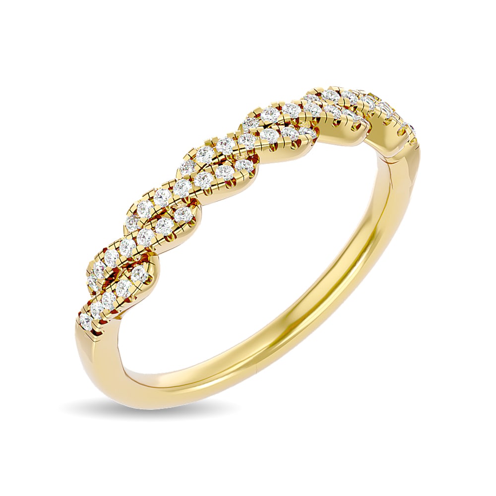 Diamond 1/6 Ct.tw Stackable Ring in 14K Yellow Gold - 2