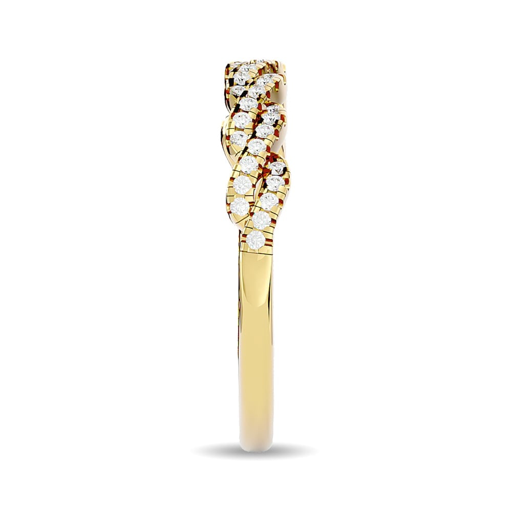 Diamond 1/6 Ct.tw Stackable Ring in 14K Yellow Gold - 3