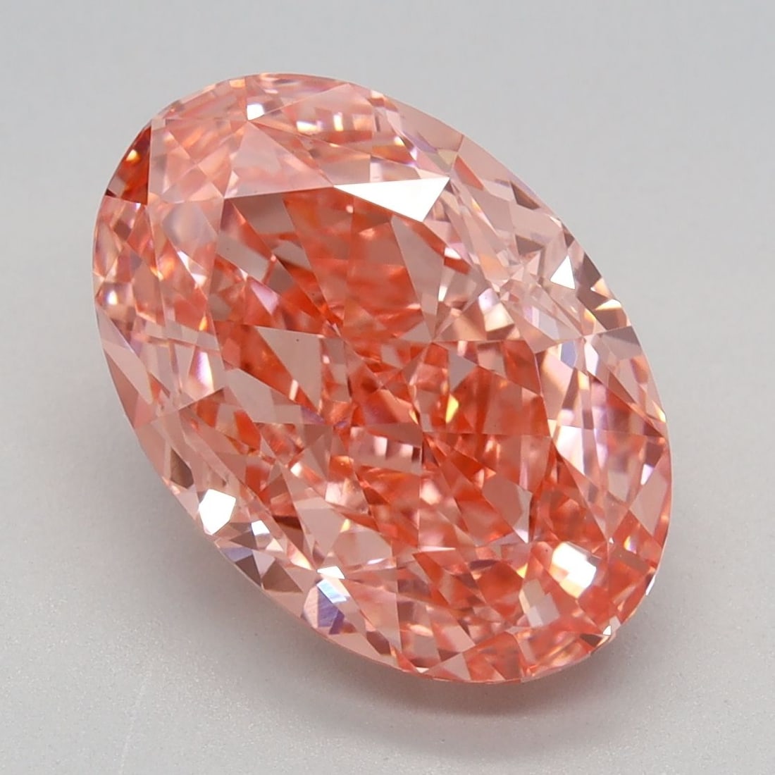 Loose Diamond - OVAL 4.24ct Fancy Vivid Pink VS1: Loose Diamond - OVAL 4.24ct Fancy Vivid Pink VS1 Source: This is a real non-mined Diamond that has been grown in a lab Shape: OVAL Carats: 4.24 Color: Fancy Vivid Pink Certification: IGI Video: