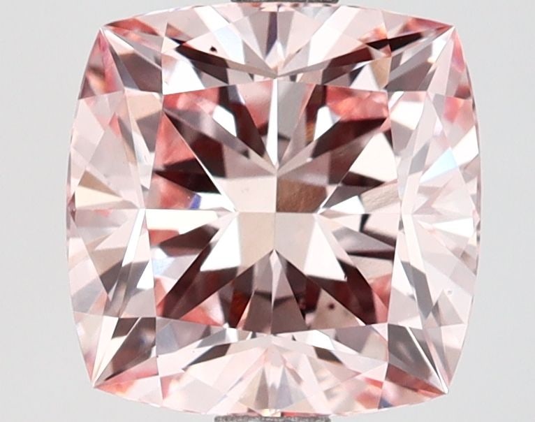 Loose Diamond - CUSHION MODIFIED 2.6ct Fancy Intense Pink VS2: Loose Diamond - CUSHION MODIFIED 2.6ct Fancy Intense Pink VS2 Source: This is a real non-mined Diamond that has been grown in a lab Shape: CUSHION MODIFIED Carats: 2.6 Color: Fancy Intense Pink Certif