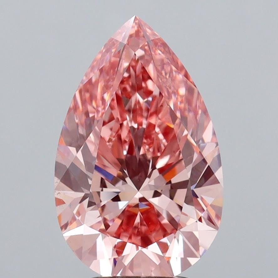Loose Diamond - PEAR 3.72ct Fancy Vivid Pink VS1 (1 of 1)