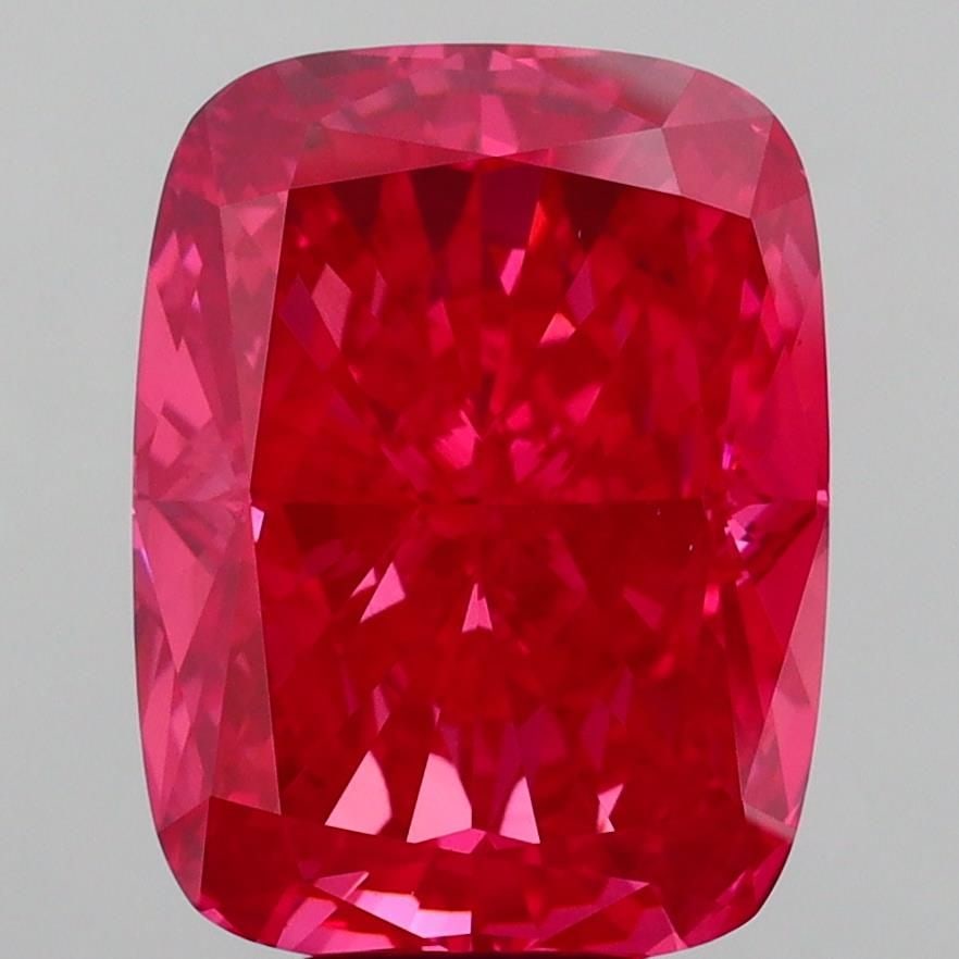 Loose Diamond - CUSHION MODIFIED 8.04ct Fancy Vivid Red VS1: Loose Diamond - CUSHION MODIFIED 8.04ct Fancy Vivid Red VS1 Source: This is a real non-mined Diamond that has been grown in a lab Shape: CUSHION MODIFIED Carats: 8.04 Color: Fancy Vivid Red
