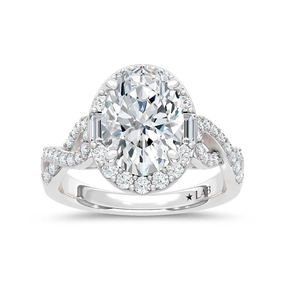 14K White Gold Lab Grown Diamond 3 5/8 Ct.Tw. Engagement Ring: 14K White Gold Lab Grown Diamond 3 5/8 Ct.Tw. Engagement Ring 14k White Gold Stone Color: D-f Stone Clarity: Vs Each ring is presented in standard size 6.5. Complimentary resizing is available between