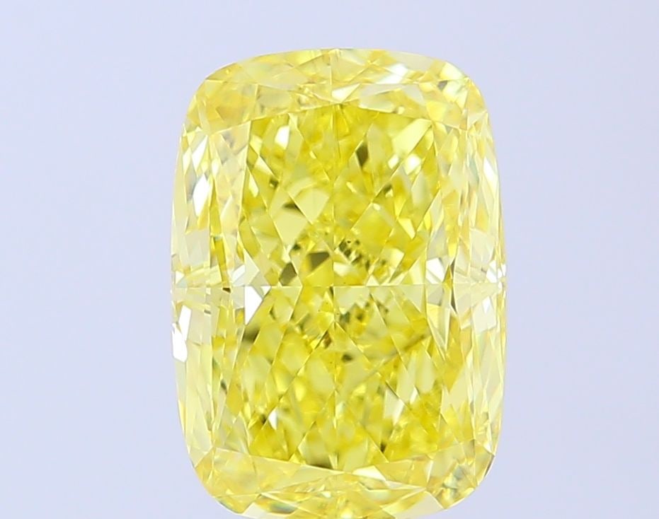 Loose Diamond - CUSHION MODIFIED 5.54ct Fancy Vivid Yellow VS2: Loose Diamond - CUSHION MODIFIED 5.54ct Fancy Vivid Yellow VS2 Source: This is a real non-mined Diamond that has been grown in a lab Shape: CUSHION MODIFIED Carats: 5.54 Color: Fancy Vivid Yellow Cert