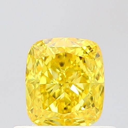 Loose Diamond - CUSHION MODIFIED 0.6ct Fancy Vivid Yellow VVS1: Loose Diamond - CUSHION MODIFIED 0.6ct Fancy Vivid Yellow VVS1 Source: This is a real non-mined Diamond that has been grown in a lab Shape: CUSHION MODIFIED Carats: 0.6 Color: Fancy Vivid Yellow