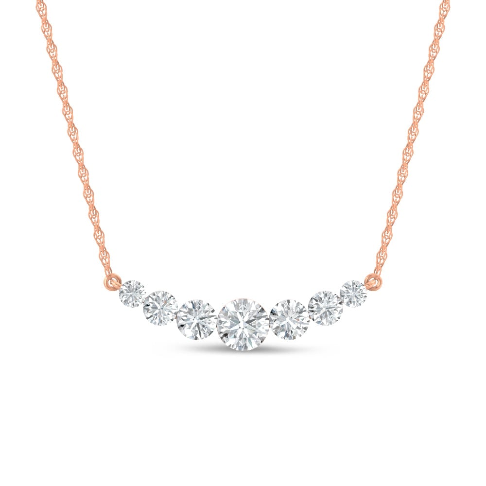 14K Rose Gold Lab Grown Diamond 2 Ct.Tw. Fashion Necklace: 14K Rose Gold Lab Grown Diamond 2 Ct.Tw. Fashion Necklace Add a touch of elegance to any outfit with this 14K Rose gold fashion necklace, featuring 2 carats total weight of sparkling lab-grown diamond