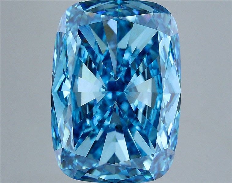 Loose Diamond - CUSHION MODIFIED 10.0ct Fancy Vivid Blue VS2: Loose Diamond - CUSHION MODIFIED 10.0ct Fancy Vivid Blue VS2 Source: This is a real non-mined Diamond that has been grown in a lab Shape: CUSHION MODIFIED Carats: 10.0 Color: Fancy Vivid Blue Certific