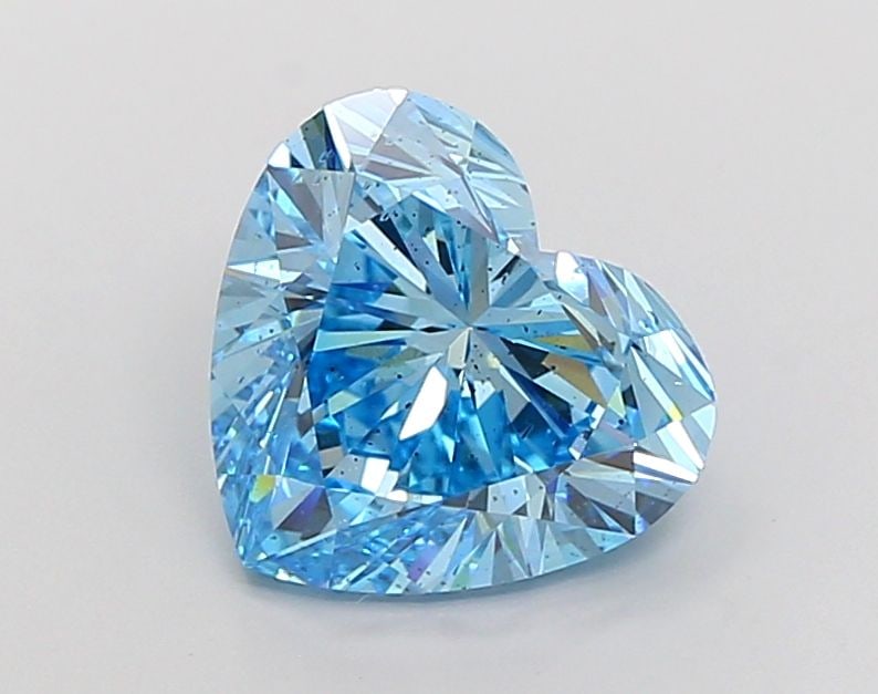 Loose Diamond - HEART 5.07ct Fancy Vivid Blue SI2: Loose Diamond - HEART 5.07ct Fancy Vivid Blue SI2 Source: This is a real non-mined Diamond that has been grown in a lab Shape: HEART Carats: 5.07 Color: Fancy Vivid Blue Certification: NONE Video: