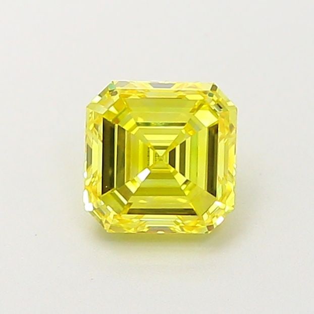 Loose Diamond - ASSCHER 0.73ct Fancy Vivid Yellow VS1: Loose Diamond - ASSCHER 0.73ct Fancy Vivid Yellow VS1 Source: This is a real non-mined Diamond that has been grown in a lab Shape: ASSCHER Carats: 0.73 Color: Fancy Vivid Yellow Certification: IGI