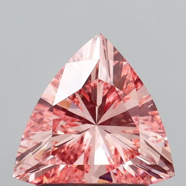 Loose Diamond - TRIANGULAR 1.05ct Fancy Intense Pink VS2: Loose Diamond - TRIANGULAR 1.05ct Fancy Intense Pink VS2 Source: This is a real non-mined Diamond that has been grown in a lab Shape: TRIANGULAR Carats: 1.05 Color: Fancy Intense Pink Certification: