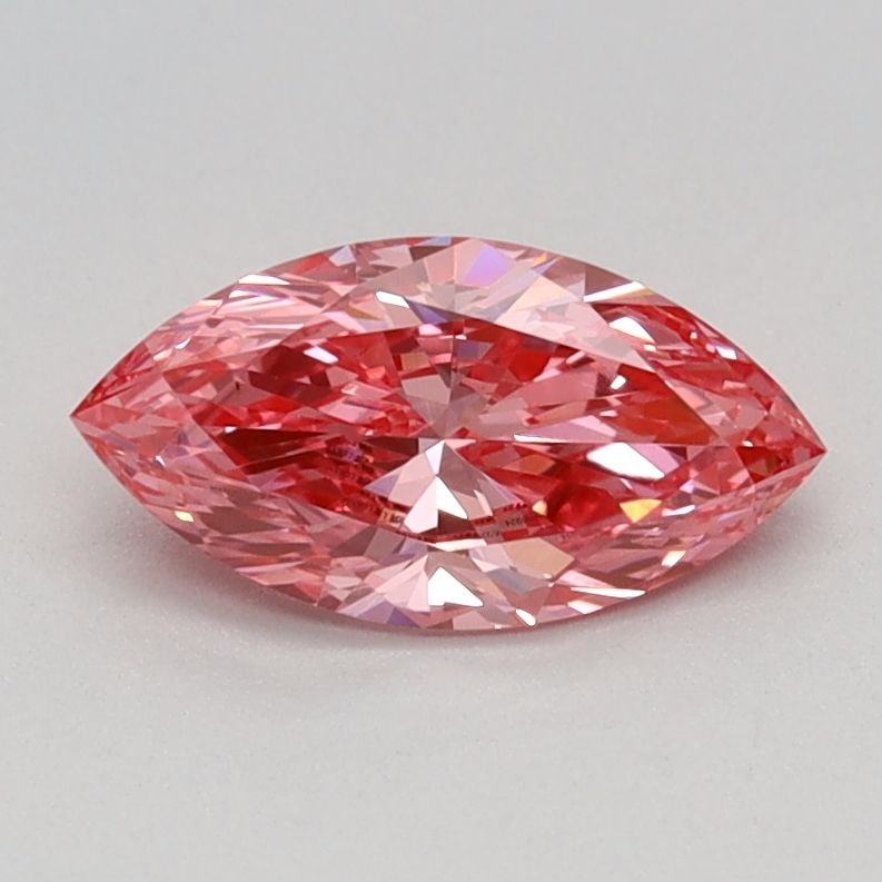 Loose Diamond - MARQUISE 0.58ct Fancy Vivid Pink VS1: Loose Diamond - MARQUISE 0.58ct Fancy Vivid Pink VS1 Source: This is a real non-mined Diamond that has been grown in a lab Shape: MARQUISE Carats: 0.58 Color: Fancy Vivid Pink Certification: IGI