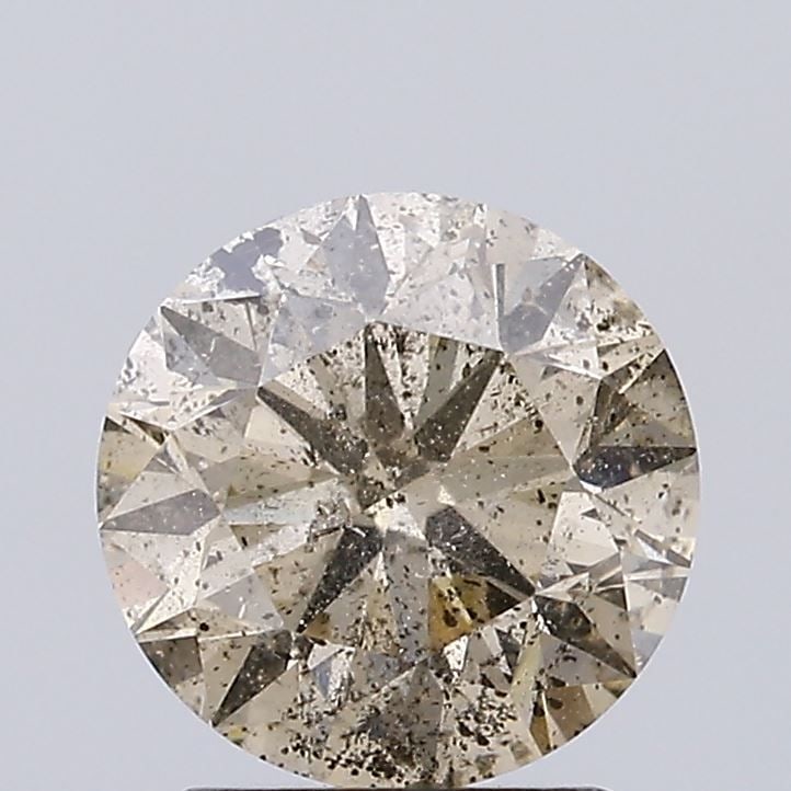 Loose Diamond - ROUND 2.0ct Fancy Light Brown I2: Loose Diamond - ROUND 2.0ct Fancy Light Brown I2 Source: Natural Shape: ROUND Carats: 2.0 Color: Fancy Light Brown Certification: NONE Video: