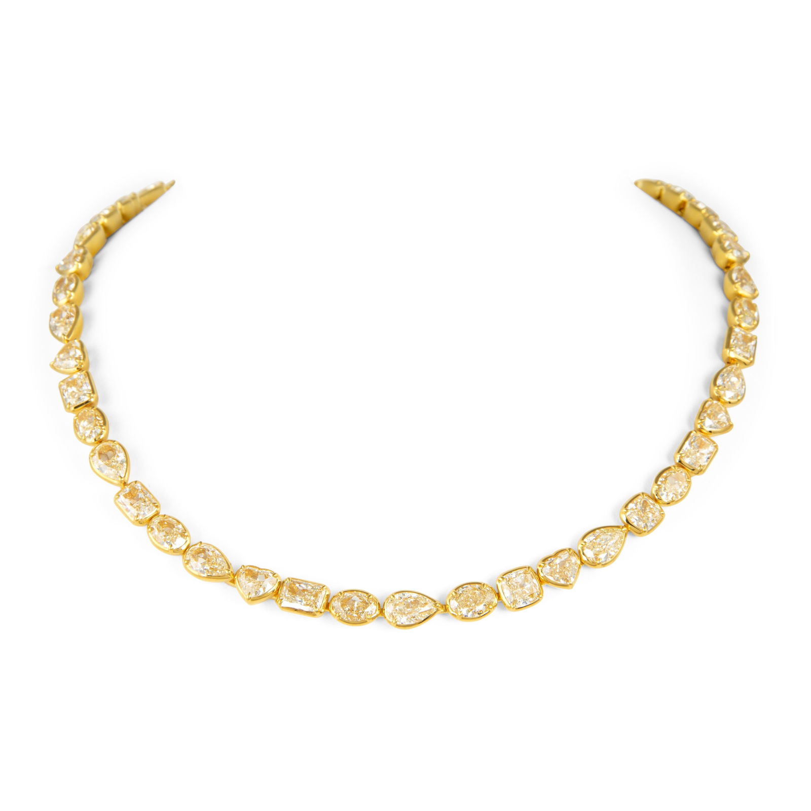 49.96ct Certified Yellow Diamond Necklace 18k Gold (1 of 4)