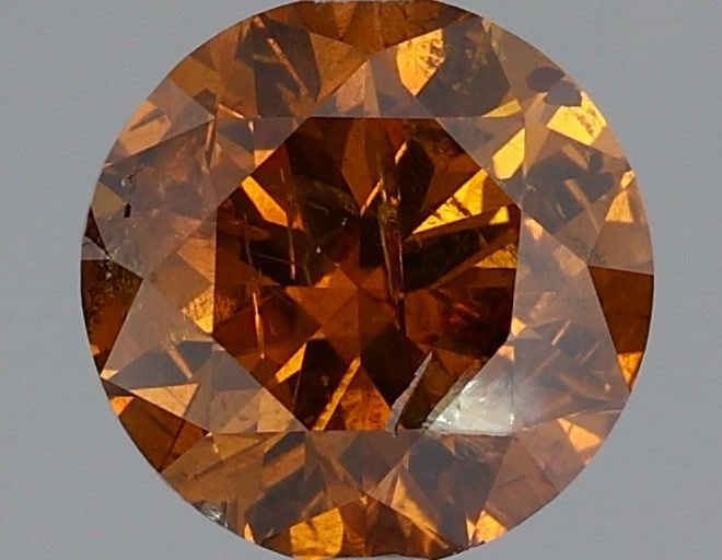 Loose Diamond - ROUND 2.0ct Fancy Deep Brown Orange I3 (1 of 1)