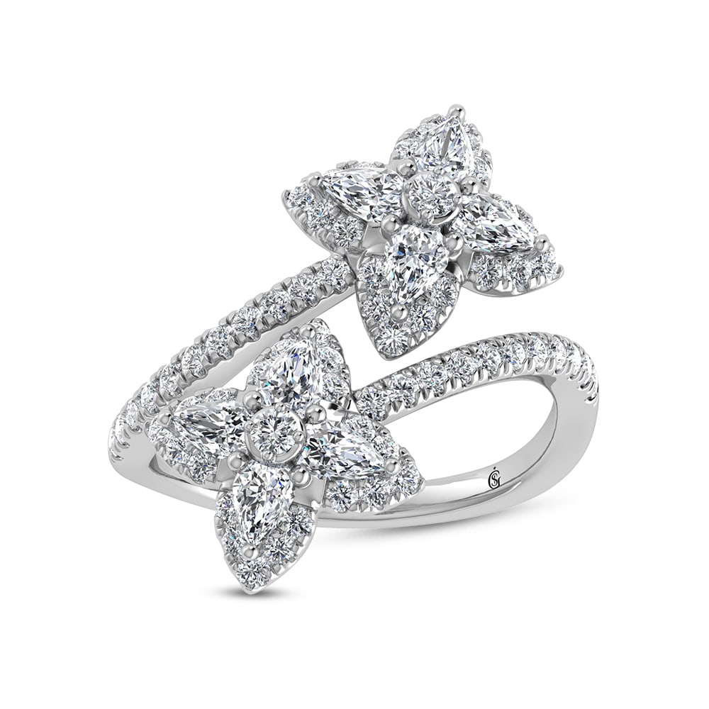 14K White Gold Diamond 1 3/8 Ct.Tw. Fashion Ring (1 of 4)