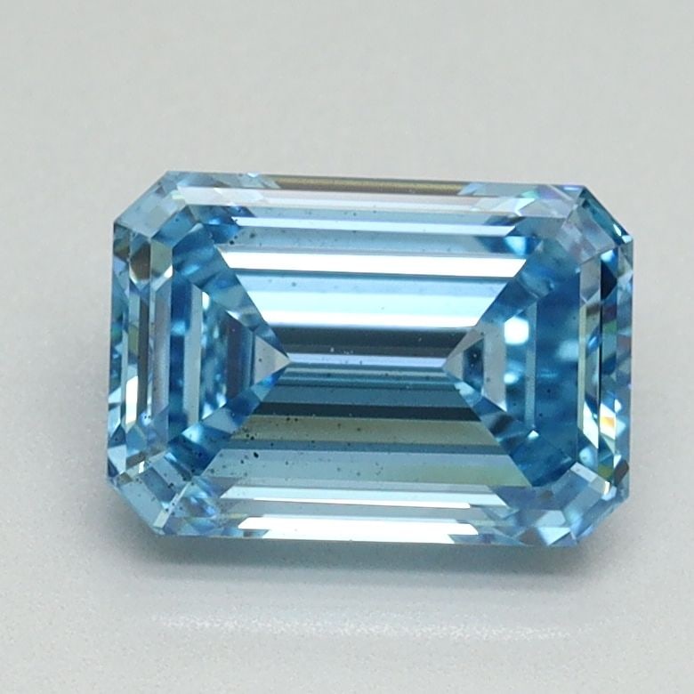 Loose Diamond - EMERALD 1.51ct Fancy Vivid Blue VS2: Loose Diamond - EMERALD 1.51ct Fancy Vivid Blue VS2 Source: This is a real non-mined Diamond that has been grown in a lab Shape: EMERALD Carats: 1.51 Color: Fancy Vivid Blue Certification: IGI Video: