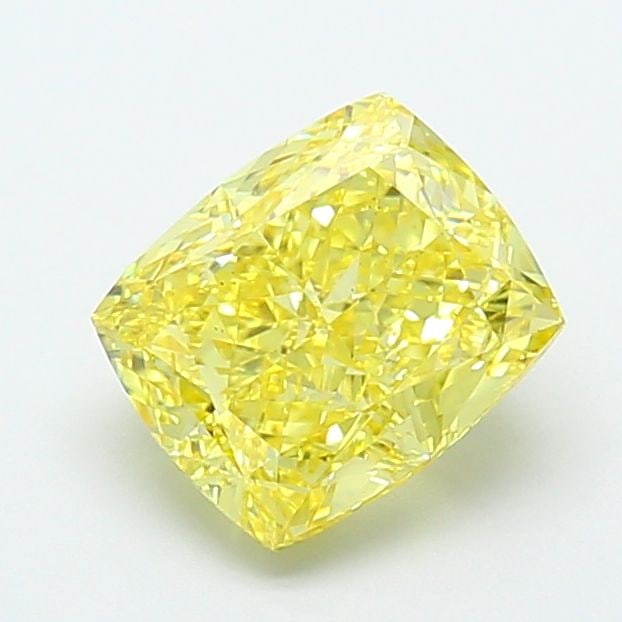 Loose Diamond - CUSHION MODIFIED 3.13ct Fancy Vivid Yellow VS1: Loose Diamond - CUSHION MODIFIED 3.13ct Fancy Vivid Yellow VS1 Source: This is a real non-mined Diamond that has been grown in a lab Shape: CUSHION MODIFIED Carats: 3.13 Color: Fancy Vivid Yellow Cert