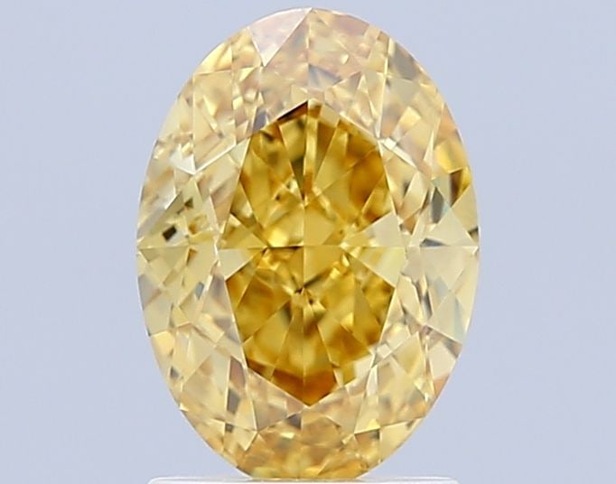 Loose Diamond - OVAL 2.02ct Fancy Vivid Brownish Yellow VVS2: Loose Diamond - OVAL 2.02ct Fancy Vivid Brownish Yellow VVS2 Source: This is a real non-mined Diamond that has been grown in a lab Shape: OVAL Carats: 2.02 Color: Fancy Vivid Brownish Yellow Certifica