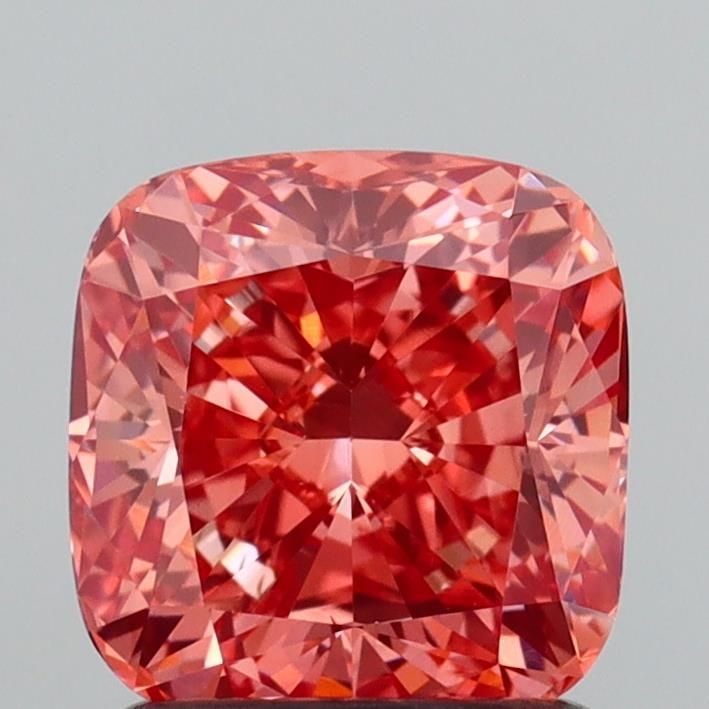 Loose Diamond - CUSHION MODIFIED 1.52ct Fancy Vivid Orangey Pink VS1: Loose Diamond - CUSHION MODIFIED 1.52ct Fancy Vivid Orangey Pink VS1 Source: This is a real non-mined Diamond that has been grown in a lab Shape: CUSHION MODIFIED Carats: 1.52 Color: Fancy Vivid