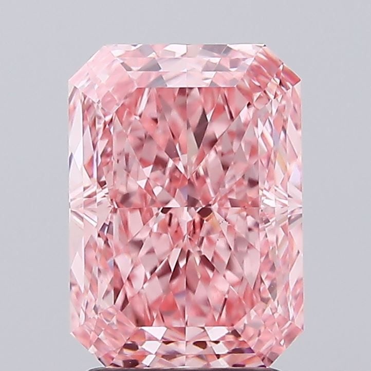 Loose Diamond - RADIANT 2.52ct Fancy Vivid Pink VVS2: Loose Diamond - RADIANT 2.52ct Fancy Vivid Pink VVS2 Source: This is a real non-mined Diamond that has been grown in a lab Shape: RADIANT Carats: 2.52 Color: Fancy Vivid Pink Certification: IGI