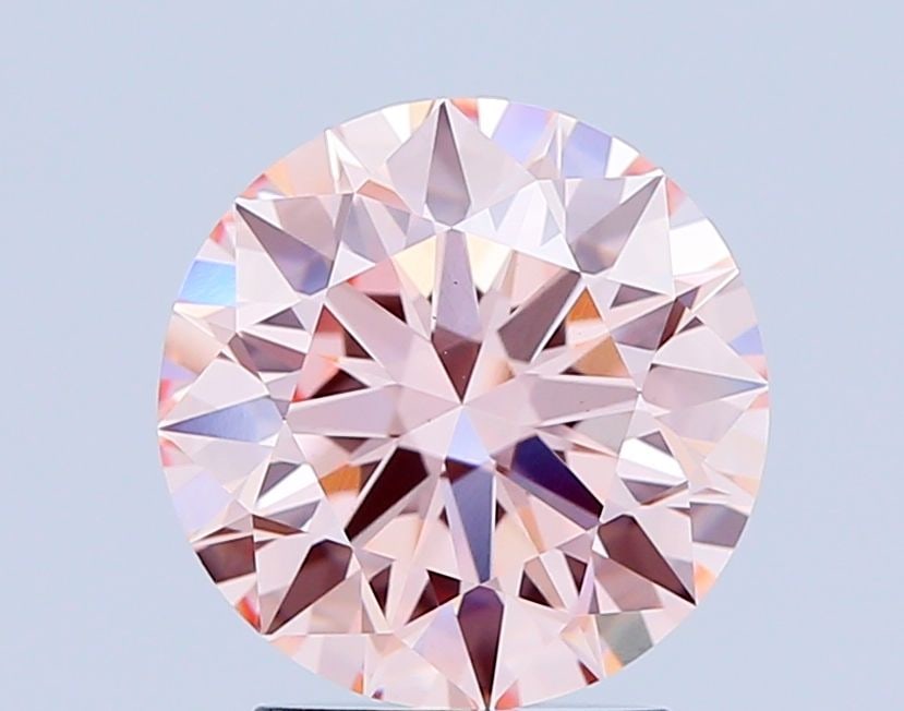 Ideal Loose Diamond - ROUND 2.41ct Fancy Pink VS1: Ideal Loose Diamond - ROUND 2.41ct Fancy Pink VS1 Source: This is a real non-mined Diamond that has been grown in a lab Shape: ROUND Carats: 2.41 Color: Fancy Pink Certification: IGI Video: Video