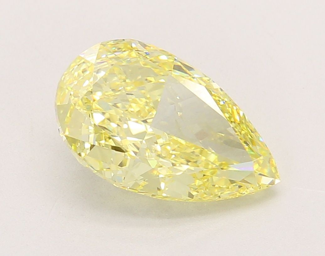 Loose Diamond - PEAR 3.31ct Fancy Intense Yellow VS1: Loose Diamond - PEAR 3.31ct Fancy Intense Yellow VS1 Source: This is a real non-mined Diamond that has been grown in a lab Shape: PEAR Carats: 3.31 Color: Fancy Intense Yellow Certification: IGI