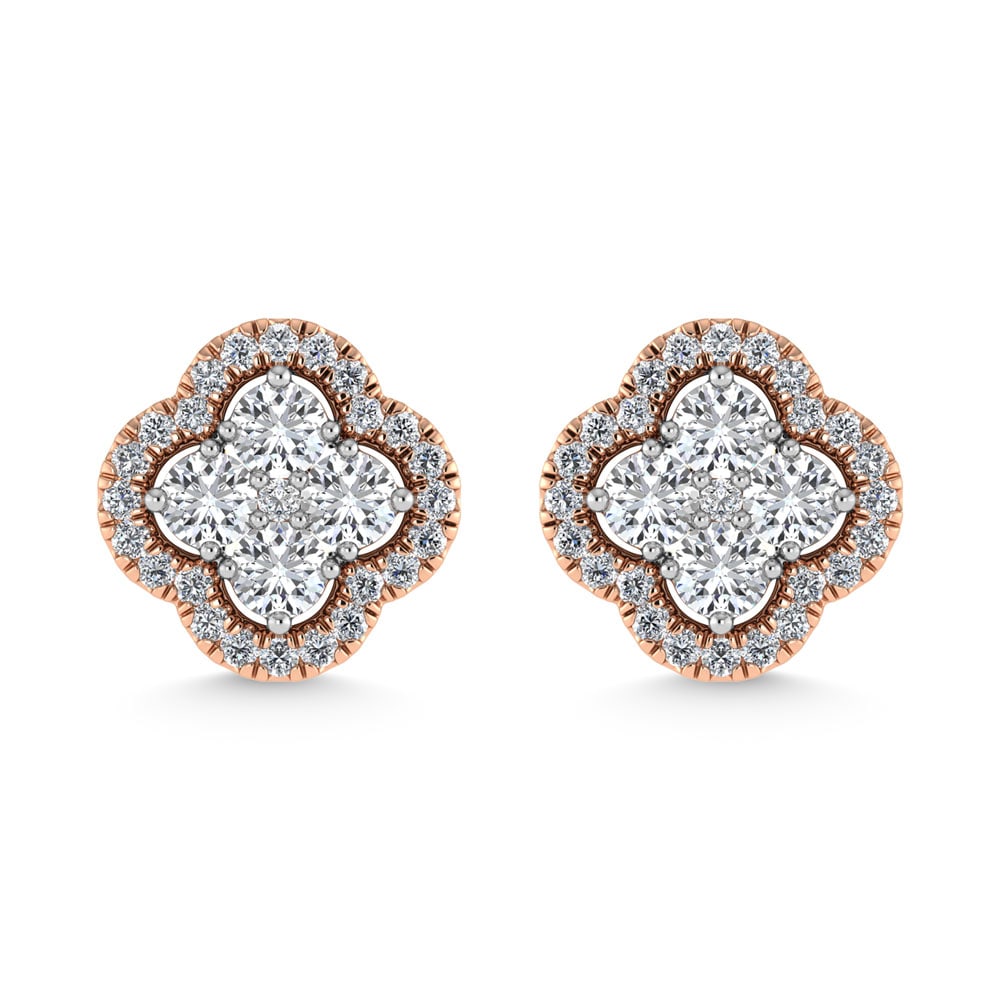 14K Rose Gold 1/2 Ct.Tw. Diamond Fashion Earrings: 14K Rose Gold 1/2 Ct.Tw. Diamond Fashion Earrings 14k Rose Gold Stone Color: G-h Stone Clarity: Si2 This item may take 2-5 weeks for shipping. The Diamond Depot Guarantee: All items in this auction ar