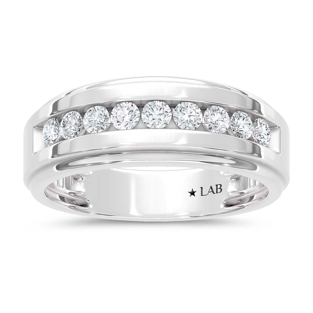 10K White Gold Diamond 1/2 Ct.Tw. Mens Band: 10K White Gold Diamond 1/2 Ct.Tw. Mens Band 10K White Gold Diamond 1/2 Ct.Tw. Mens Band 10k White Gold Stone Color: D-f Stone Clarity: Vs Each ring is presented in standard size 6.5. Complimentary res