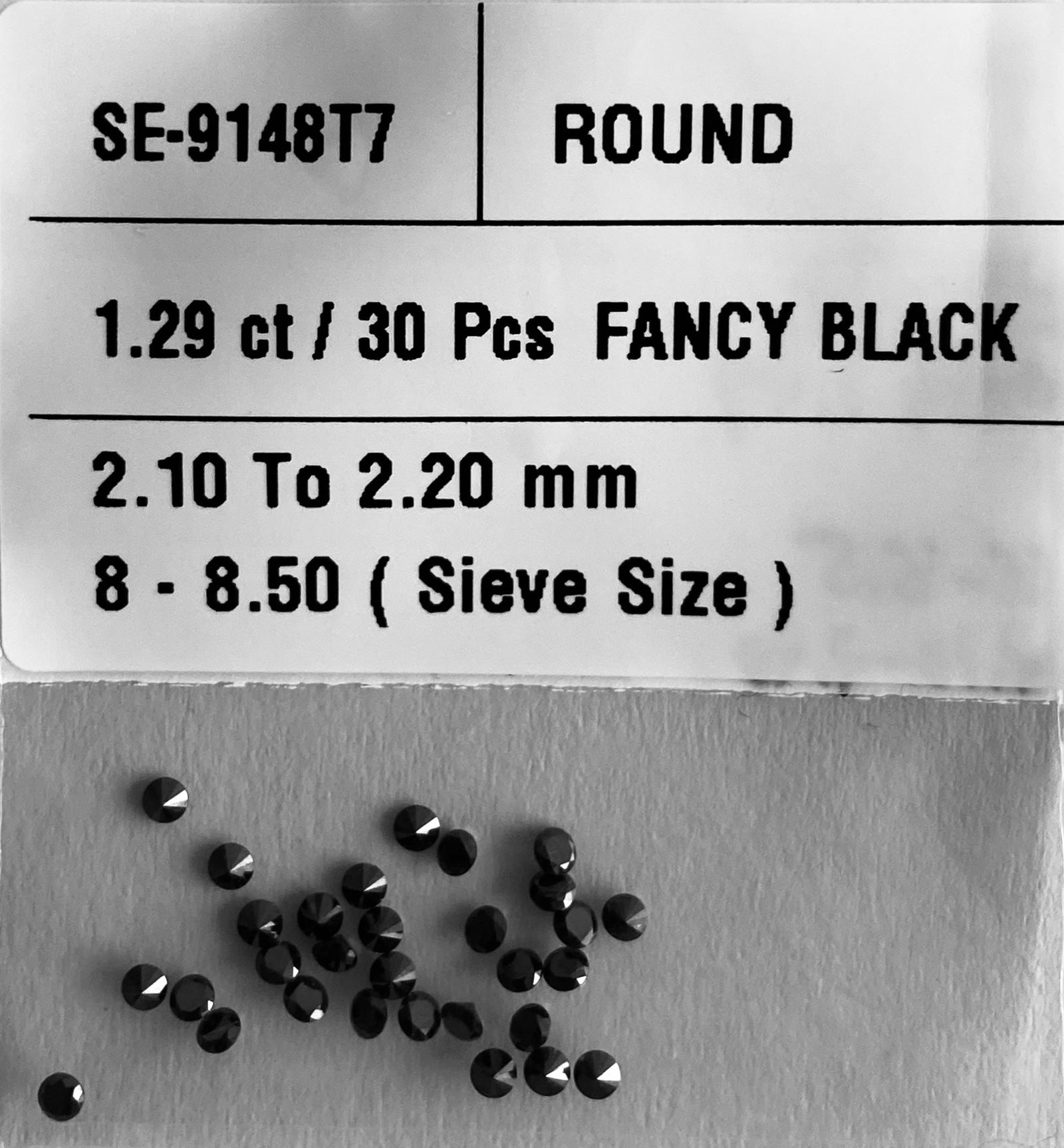 Loose Diamond - ROUND 1.29ct Fancy Black VVS2 (1 of 1)