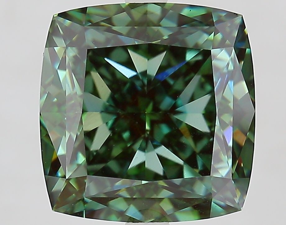 Loose Diamond - CUSHION MODIFIED 7.06ct Fancy Vivid Green VVS2: Loose Diamond - CUSHION MODIFIED 7.06ct Fancy Vivid Green VVS2 Source: This is a real non-mined Diamond that has been grown in a lab Shape: CUSHION MODIFIED Carats: 7.06 Color: Fancy Vivid Green