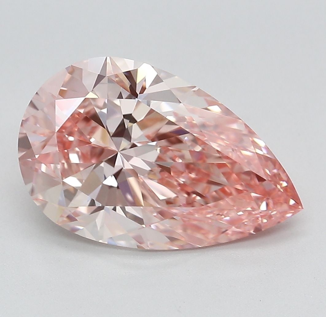Loose Diamond - PEAR 3.15ct Fancy Vivid Pink VVS1: Loose Diamond - PEAR 3.15ct Fancy Vivid Pink VVS1 Source: This is a real non-mined Diamond that has been grown in a lab Shape: PEAR Carats: 3.15 Color: Fancy Vivid Pink Certification: IGI Video: