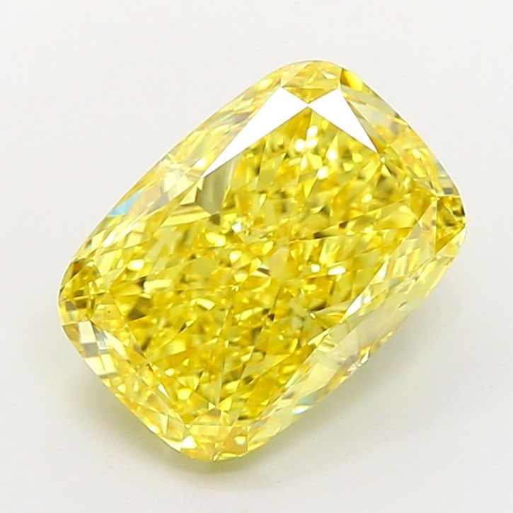 Loose Diamond - CUSHION MODIFIED 5.0ct Fancy Vivid Yellow VS1: Loose Diamond - CUSHION MODIFIED 5.0ct Fancy Vivid Yellow VS1 Source: This is a real non-mined Diamond that has been grown in a lab Shape: CUSHION MODIFIED Carats: 5.0 Color: Fancy Vivid Yellow Certif