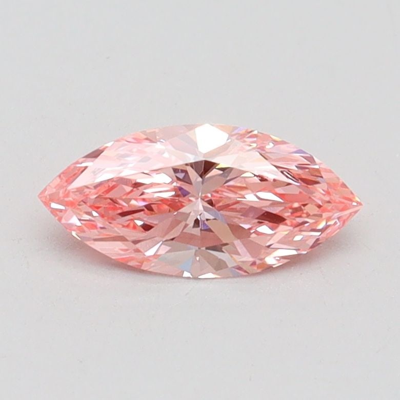 Loose Diamond - MARQUISE 0.51ct Fancy Vivid Pink VVS2: Loose Diamond - MARQUISE 0.51ct Fancy Vivid Pink VVS2 Source: This is a real non-mined Diamond that has been grown in a lab Shape: MARQUISE Carats: 0.51 Color: Fancy Vivid Pink Certification: IGI Vide