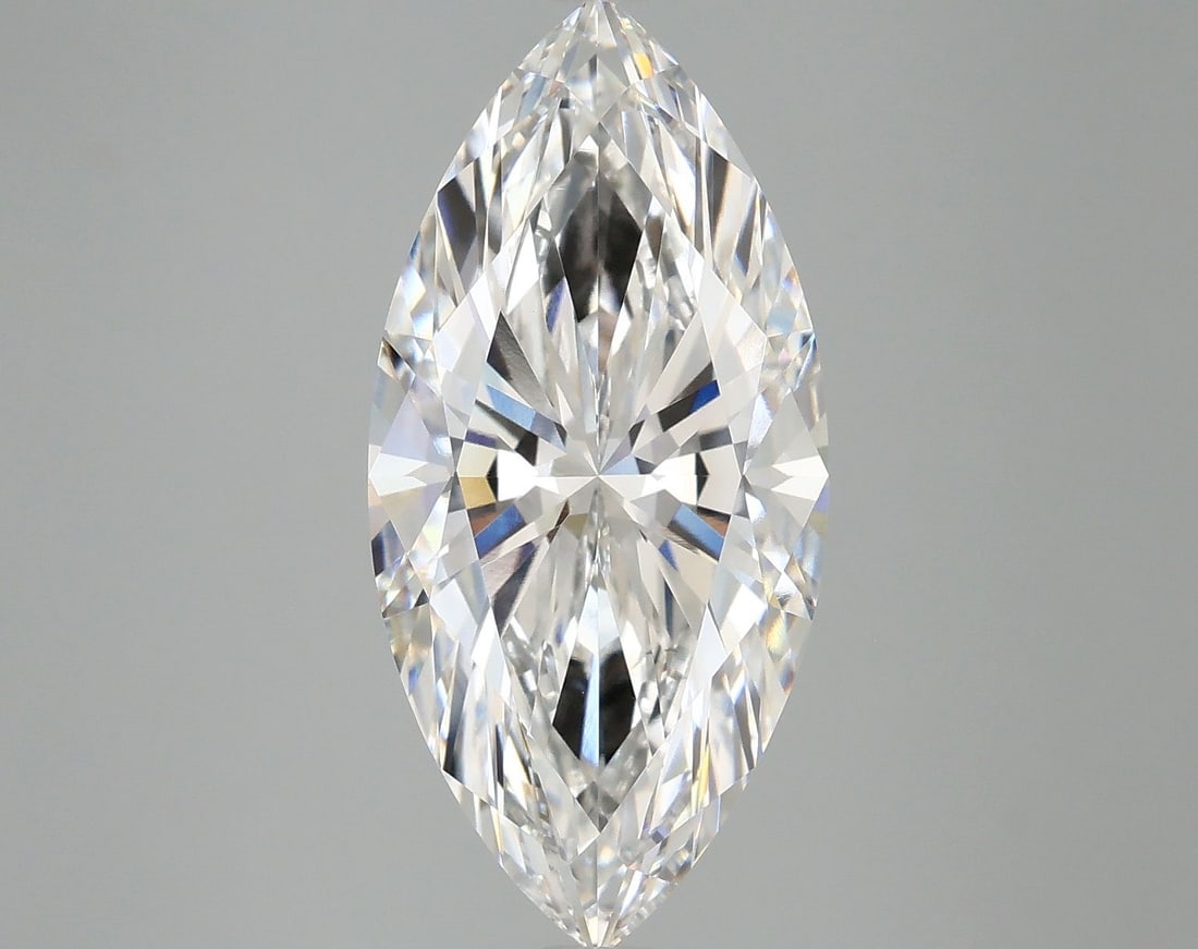 Loose Diamond - MARQUISE 5.09ct F VVS2: Loose Diamond - MARQUISE 5.09ct F VVS2 Source: This is a real non-mined Diamond that has been grown in a lab Shape: MARQUISE Carats: 5.09 Color: F Clarity: VVS2 Certification: IGI Video: