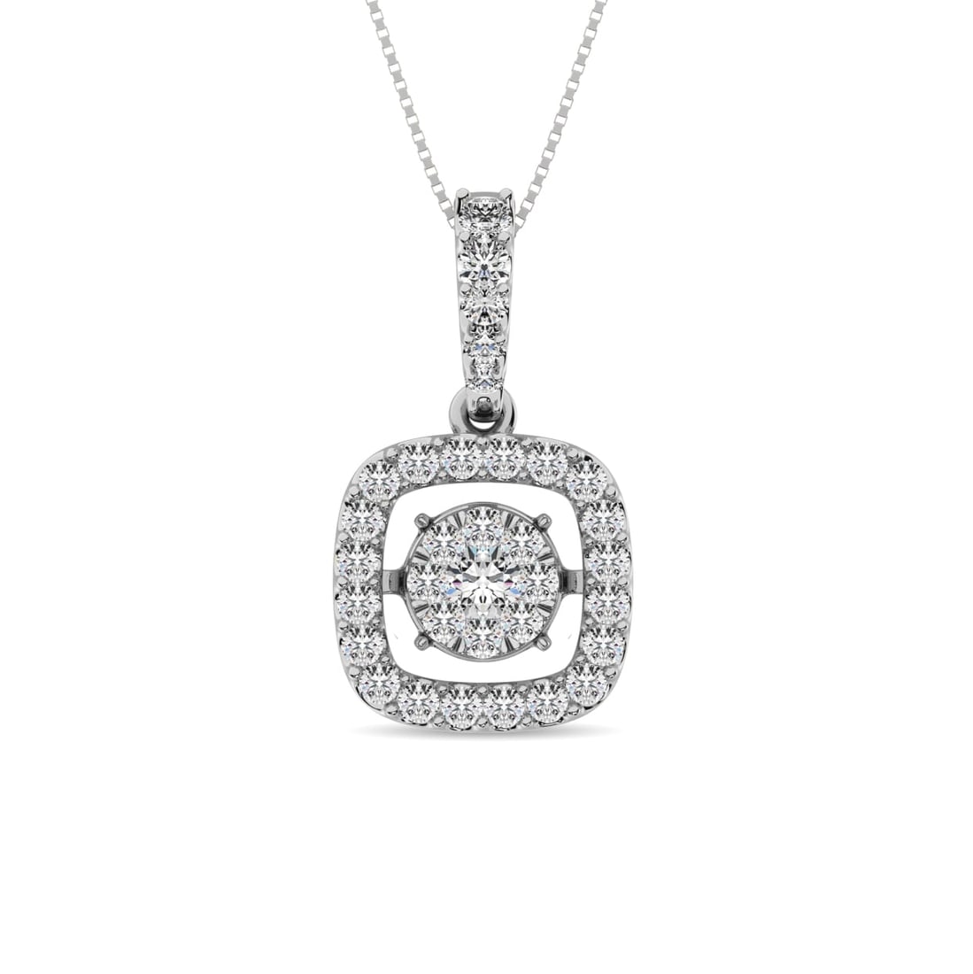 Diamond 1 Ct.Tw. Shimmering Pendant in 14K White Gold: Diamond 1 Ct.Tw. Shimmering Pendant in 14K White Gold Diamond 1 Ct.Tw. Shimmering Pendant in 14K White Gold 14k White Gold Stone Color: G-h Stone Clarity: I1 Unless otherwise specified, pendants that
